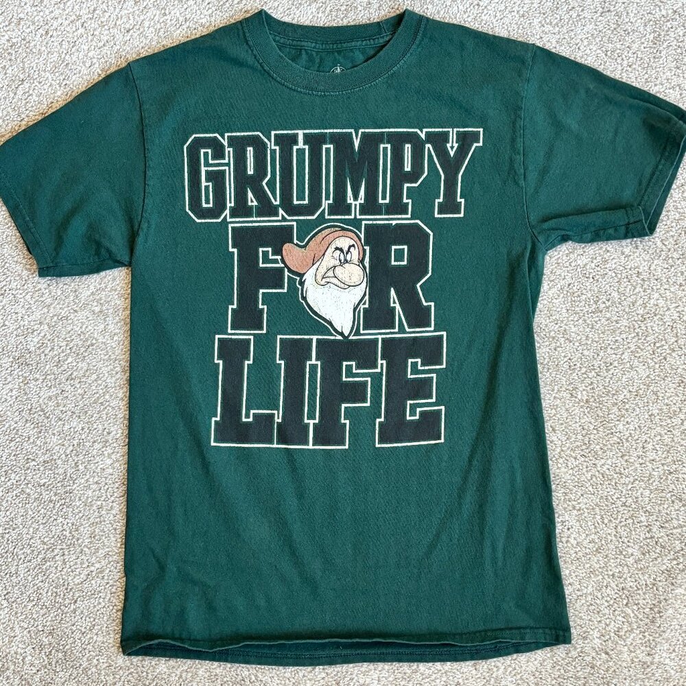 Disney Grumpy For Life Shirt Green Adult Size Small